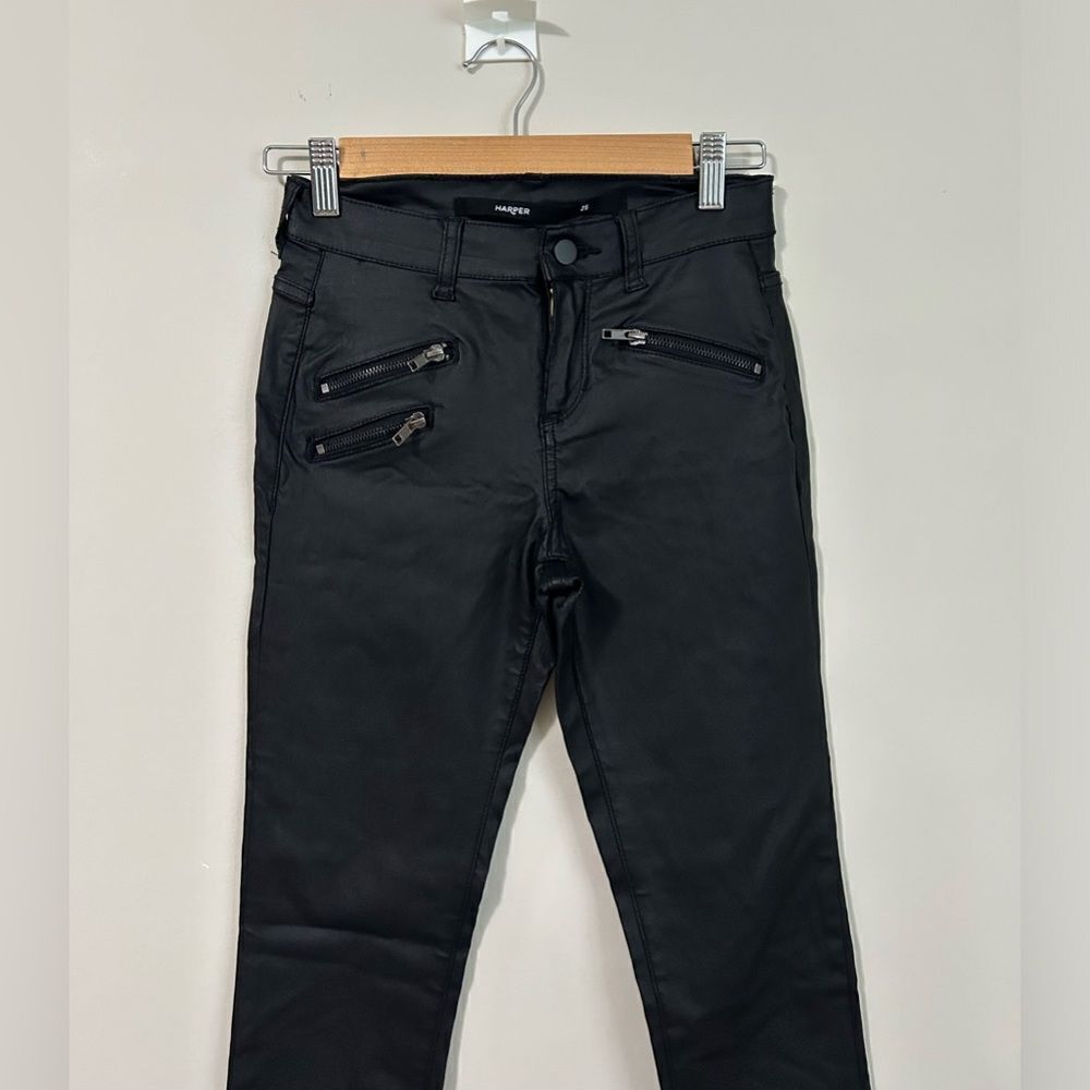 Harper (Francesca's) Coated Black Skinny Jeans - Picture 2 of 9